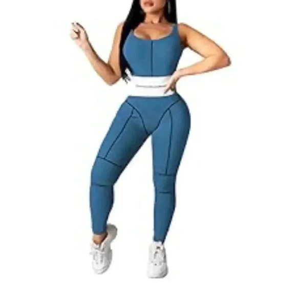 Pants - Everyone sucks blue and white Jumpsuit